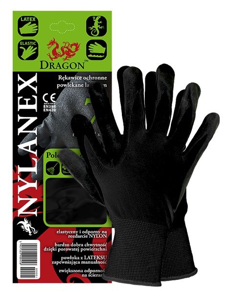 Rękawice ochronne z nylonu powlekane lateksem NYLANEX 
