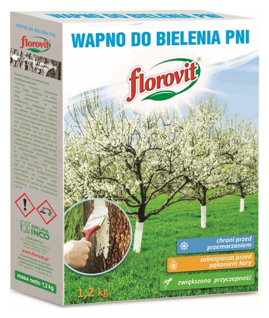 Florovit Wapno do bielenia pni drzew i krzewów 1,2 kg + pędzel GRATIS Inco