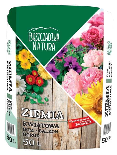 Ziemia do kwiatów 50L Zielona Oaza
