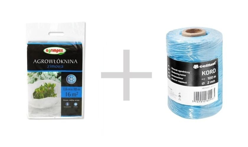 Zestaw&#x20;Agrow&#x0142;&#xF3;knina&#x20;zimowa&#x20;1,6mx10m&#x20;Agrimpex&#x20;&#x2B;&#x20;sznurek&#x20;ogrodniczy&#x20;Cellfast