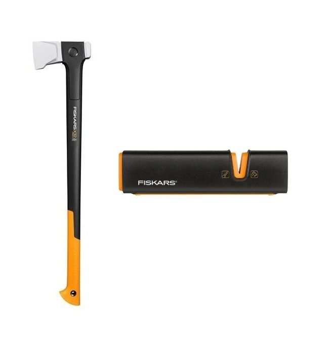 Zestaw Siekiera X32 L + ostrzałka Fiskars