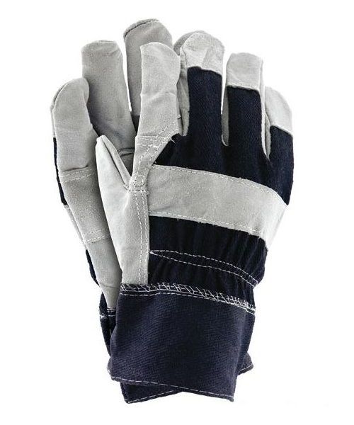 Rękawice drelich wzmacniane skórą rozmiar 10,5 