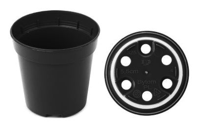 Doniczka produkcyjna SB 5,5 czarna 1000 sztuk Interplast