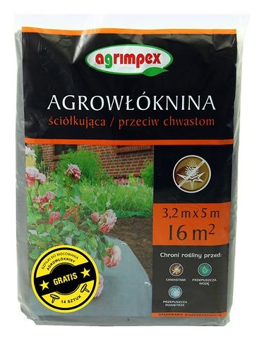 Agrow&#x0142;&#xF3;knina&#x20;&#x015B;ci&#xF3;&#x0142;kuj&#x0105;ca&#x20;Agrimpex&#x20;przeciw&#x20;chwastom&#x20;1,6mx10&#x20;m&#x20;&#x2B;&#x20;18&#x20;szpilek&#x20;GRATIS&#x20;Agrimpex&#x20;