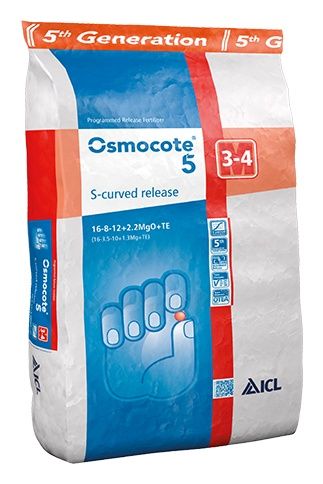 OSMOCOTE 5 S-CURVED 16-8-12   3-4M 25KG ICL
