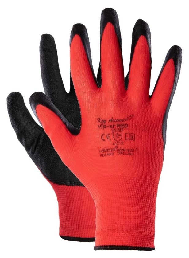 Rękawice dziane powlekane Viper RED CB 2