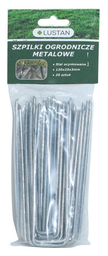Szpilki&#x20;ogrodnicze&#x20;metalowe&#x20;&quot;U&quot;&#x20;120&#x2F;25&#x2F;3&#x20;mm&#x20;20&#x20;sztuk&#x20;Lustan1