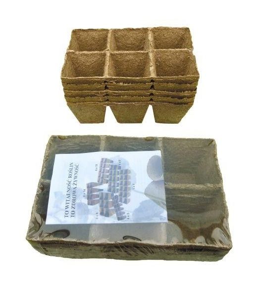 Torfowe doniczki kwadratowe 8x8cm 30 sztuk Jiffy
