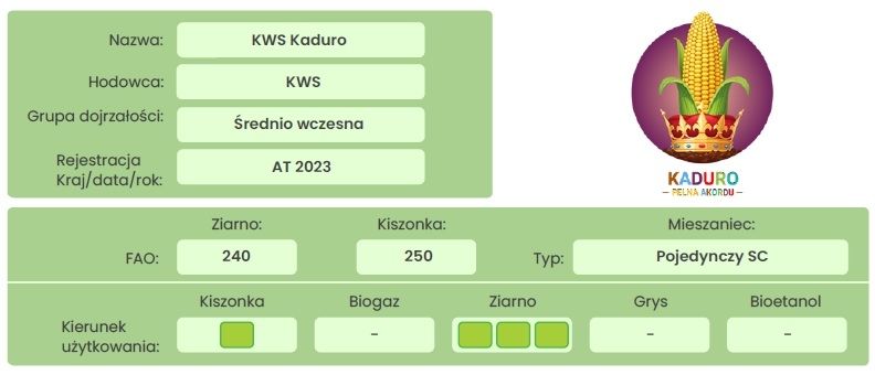 Profil odmiany KWS Kaduro